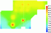 Figure 17 - Mapping an analysis of an electronic board with temperatures (in °C)