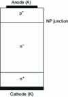 Figure 2 - Schematic cross-section of a vertical bipolar power diode structure