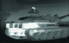 Figure 4 - Thermal imaging of a tank at close range,
with good thermal contrast (photo credit: Safran/Sagem, Defense and
Security division).