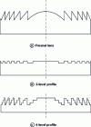 Figure 13 - Examples of multi-level approximation of a Fresnel lens