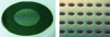 Figure 4 - Membrane metamaterial with stacked subwavelength gratings for the far infrared