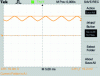 Figure 13 - Oscilloscope fluctuation of light emitted by an LED lamp