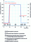 Figure 5 - Temperature and pressure changes during puffing