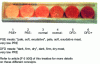 Figure 1 - Color standards (from left to right, pale to dark red) of the Japanese ruler