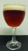 Figure 1 - Amber beer with foam
