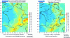 Figure 12 - Example of forecast and observation maps from PRÉV'AIR [28]