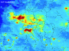 Figure 19 - Identification of NO2 outbreaks due to human activities, in Europe from January to June 2004. [46]