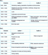 Figure 4 - Example of a two-day audit agenda, by two auditors
