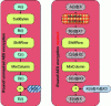 Figure 21 - Round of AES encryption in normal, unmasked version (left) and in masked version (right)