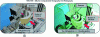 Figure 12 - Experimental set-ups on NECTAR for (a) a single pipeline and (b) a double pipeline simulated by superimposing two half-pipelines.