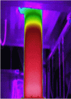 Figure 5 - Thermographic view: material to be ground in red