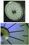 Figure 9 - Ceramic gasket on a SOFC gas diffuser made of Inconel 600 1112 (Patented CEA battery architecture: no. WO 2006/048573 and WO 2006/048574)