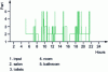 Figure 4 - Example of a daily activity ambulatogram