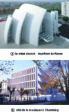 Figure 17 - Examples of self-cleaning buildings designed by CIMENT CALCIA