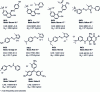 Figure 15 - Chemical structures of cationic dyes commonly used in semi-permanent colorants [1] [37] [38] [39] [40].