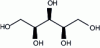 Figure 2 - Chemical structure of xylitol, with empirical formula C5H12O5