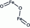 Figure 6 - Chemical structure of CI 77491 (red iron oxide) with empirical formula Fe2O3