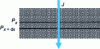 Figure 5 - Filtration in a porous medium: results for a volume element of thickness dx