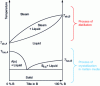 Figure 1 - Solids-liquids-steam phase diagrams and separation processes