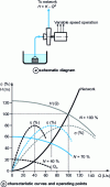 Figure 6 - Variable speed on a circuit with only head losses