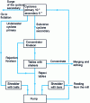 Figure 6 - General configuration of a gold ore processing circuit, from [35]