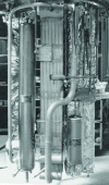 Figure 17 - Heat exchangers and adsorbers on a 60 L/h liquefier (Air Liquide document)