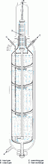 Figure 10 - Four-bed reactor. M.W. Kellogg technology