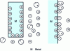 Figure 4 - Diagrams of the electrical double layer obtained after electron transfer from the metal to the electrolytic solution