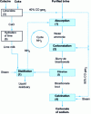 Figure 1 - The main stages in the Solvay process