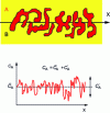 Figure 5 - Representation of flowing aggregates and the value of instantaneous concentration as a function of time