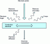 Figure 1 - Schematic diagram of emissions from a sample hit by an electron beam