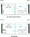 Figure 16 - Various aspects of ion separation processes using electrolytic methods (from [26])