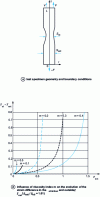 Figure 19 - Strain analysis of an axisymmetric viscoplastic specimen