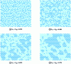 Figure 3 - Examples of equivolumic flat two-phase structures (f = 0.5)