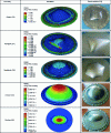 Figure 22 - Simulation – experimentation of freely expanding plates or plates with die cavity