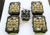 Figure 6 - Core boxes for cast-iron GS exhaust manifolds. Ashland cold box process. Mechanized blowing machine, 6 cores per box (doc. SBFM - AT Systèmes)