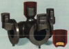 Figure 18 - Example of a steel valve body cast with a sleeve-filter (elimination of the usual casting system) (source document FOSECO )