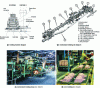 Figure 29 - Principle and views of a mechanized molding site