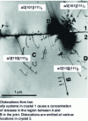 Figure 7 - Indirect transmission of dislocations across a Σ = 3 grain boundary in an austenitic steel [9].