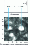 Figure 35 - Example of the detection of fine inclusions by ultrasound: comparison