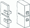 Figure 9 - Diagram of the parts used to attach a reed extensometer