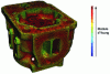 Figure 12 - Young's modulus mapped on the finite element mesh, MAGMA Software