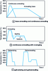 Figure 11 - Thermal cycles: continuous annealing and galvanizing