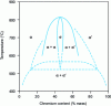 Figure 4 - Equilibrium diagram for binary iron-chromium alloys at temperatures below 850°C