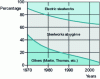 Figure 4 - Worldwide trends in steelmaking processes (in %)