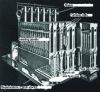 Figure 4 - 3D cross-section of coke ovens with heating pedestals and heat regenerators (from manufacturer's document).