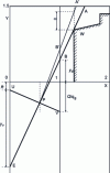 Figure 22 - Operating line defined by oxygen balance (W point) and heat balance (P point) (from [16])