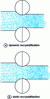 Figure 11 - Dynamic recrystallization and static recrystallization