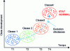 Figure 11 - evolution of classes as a function of observation time