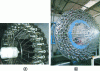 Figure 8 - Example of "3D" braiding machine (DJP) and structures produced (DJP; composite profiles)